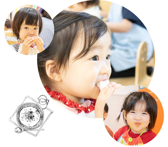 新鮮国産食材を使った完全手作りによる食育