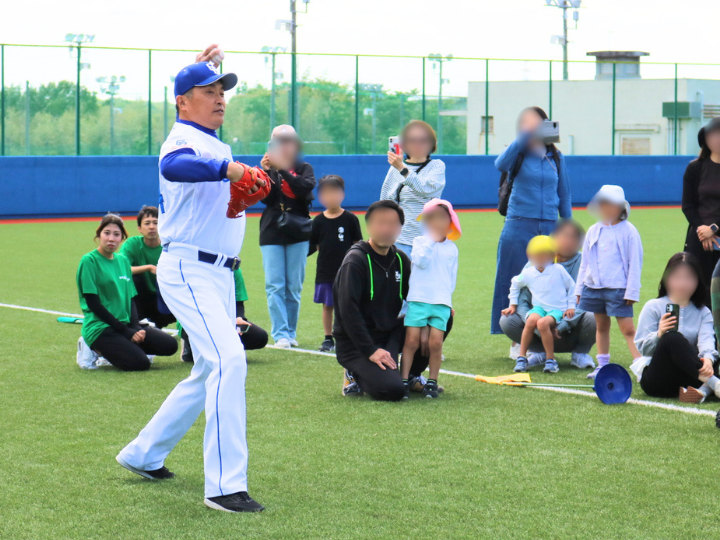 オールフォーキッズ山本昌広さん野球教室